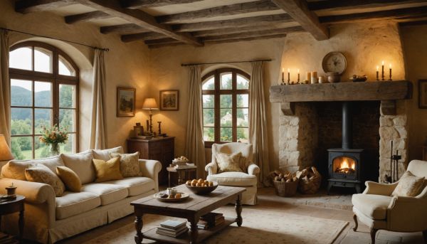 Poutres apparentes et jardin dans votre gîte douillet